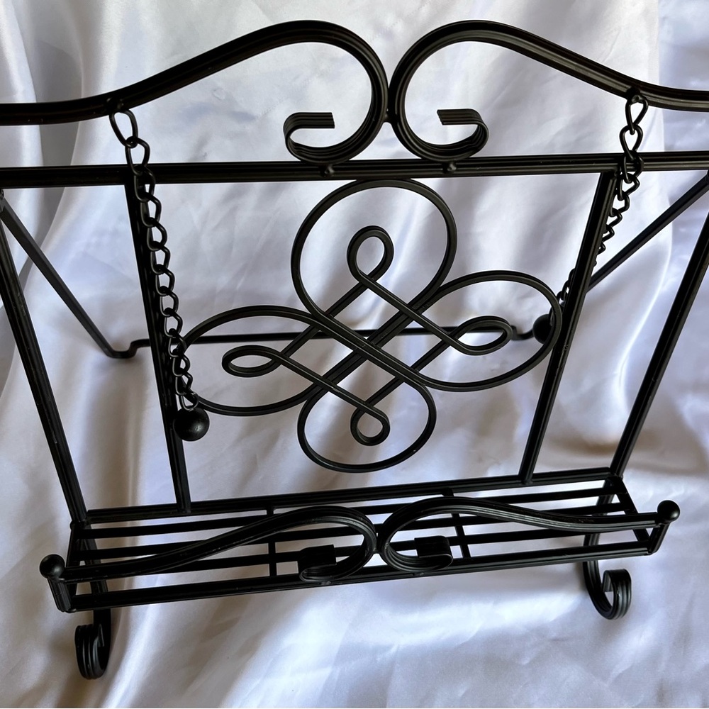 Metal Book Stand Cookbook Stand Brown Foldable Pre Owned Great Condition